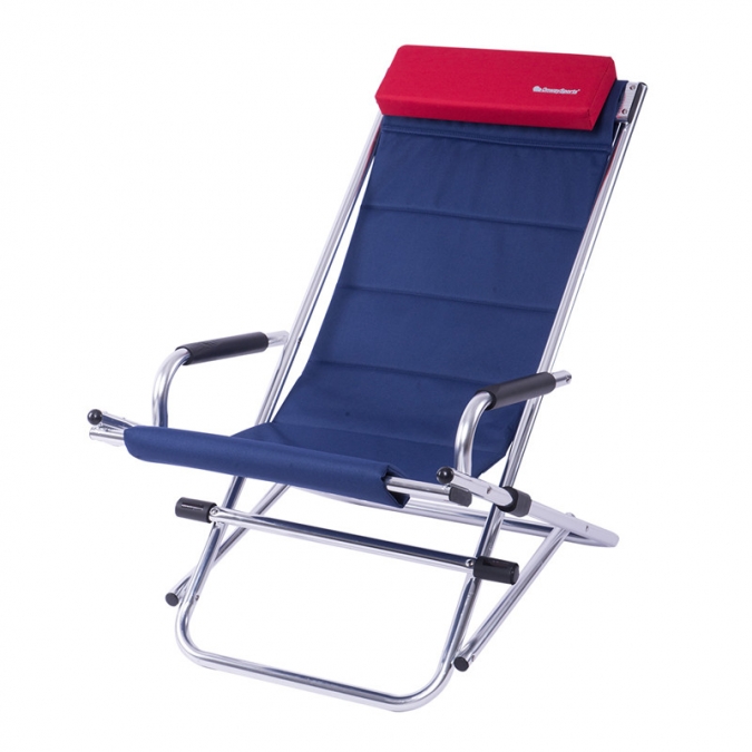 алюминиевое удобное складное кресло-качалка ow-62 с подушкой 